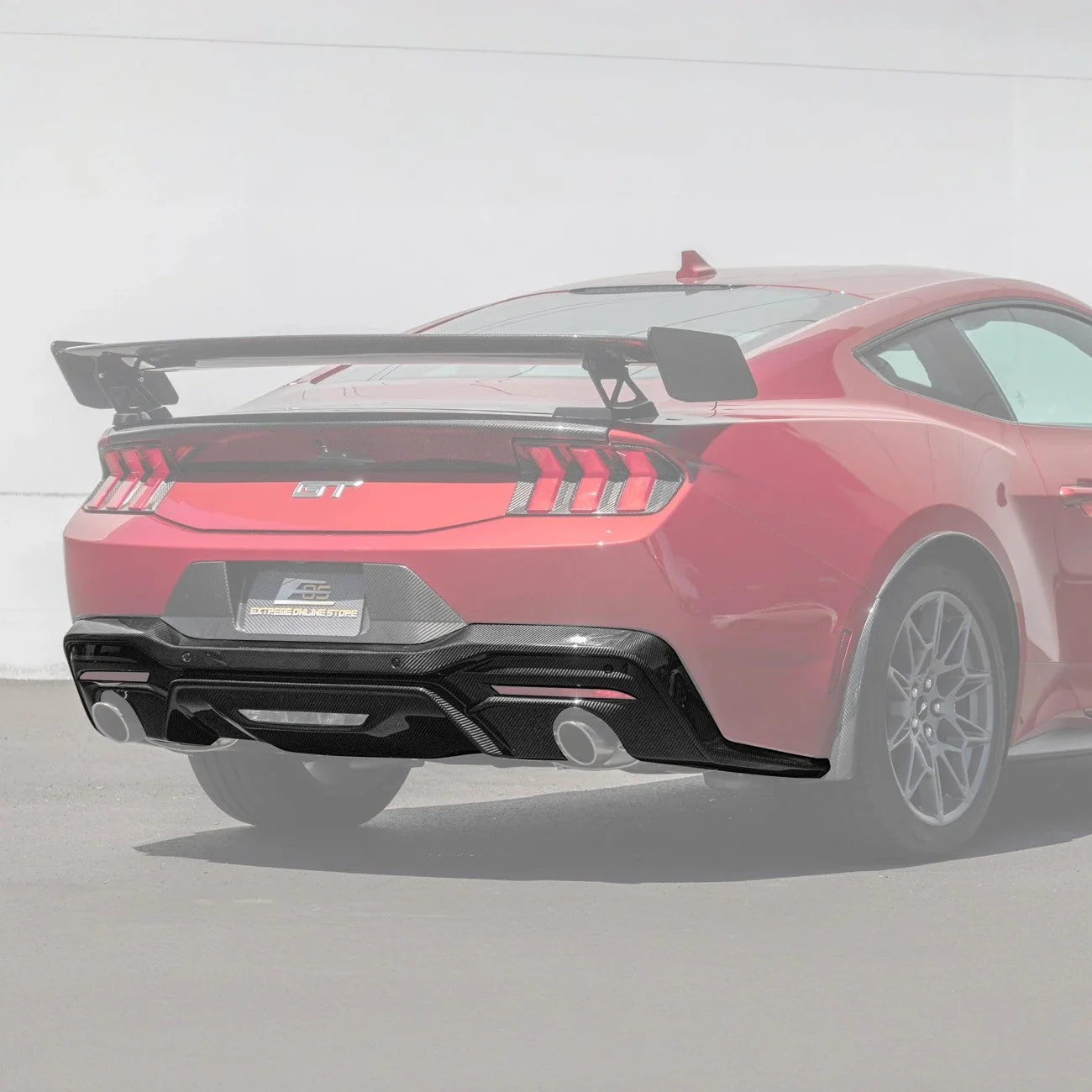2024+ Ford Mustang GT Style Dry Carbon Fiber Rear Bumper Diffuser - Image 2