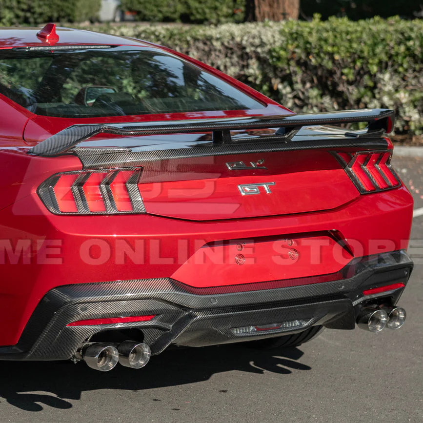 2024+ Ford Mustang GT Style Dry Carbon Fiber Rear Bumper Diffuser - Image 26