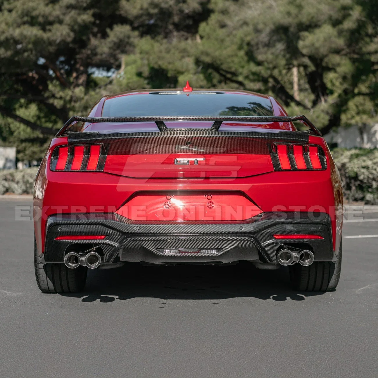 2024+ Ford Mustang GT Style Dry Carbon Fiber Rear Bumper Diffuser - Image 27