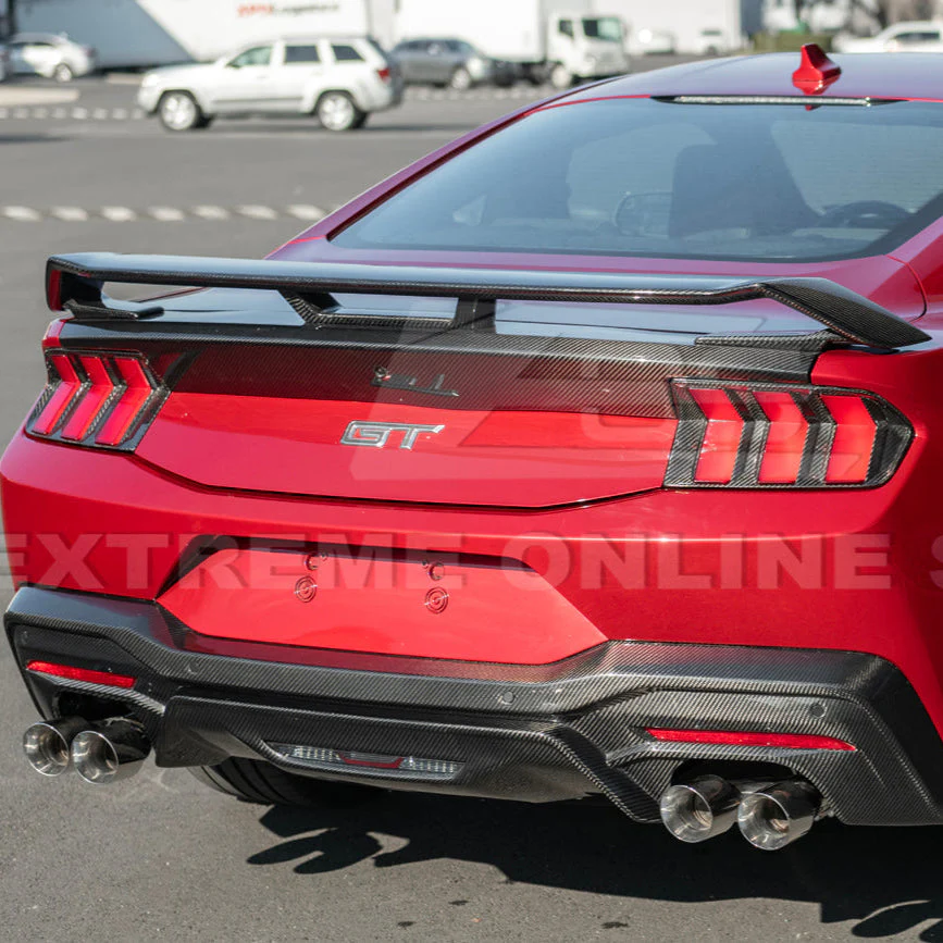 2024+ Ford Mustang GT Style Dry Carbon Fiber Rear Bumper Diffuser - Image 29