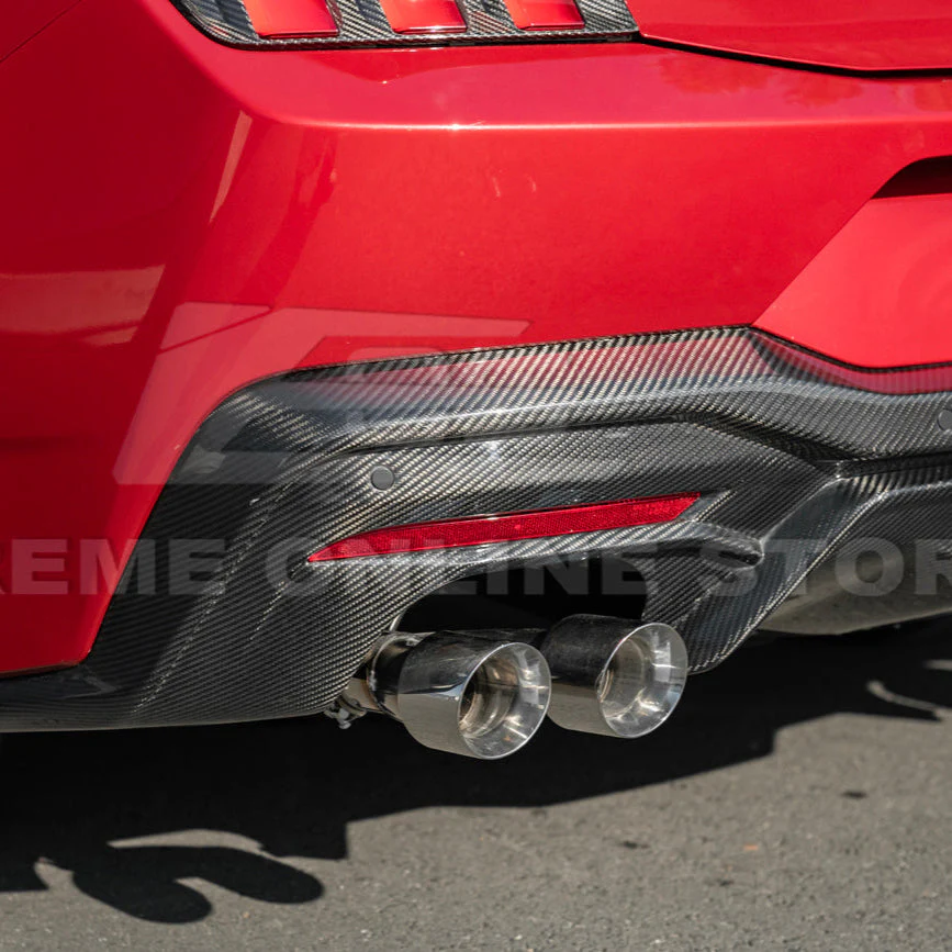 2024+ Ford Mustang GT Style Dry Carbon Fiber Rear Bumper Diffuser - Image 33