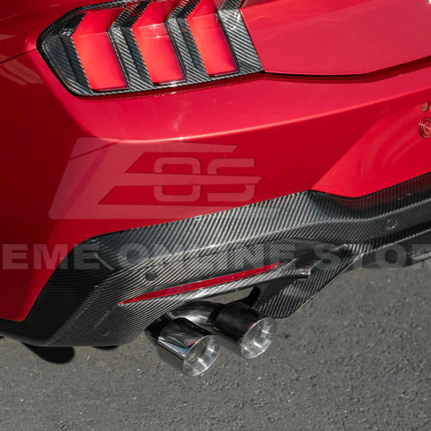 2024+ Ford Mustang GT Style Dry Carbon Fiber Rear Bumper Diffuser - Image 34