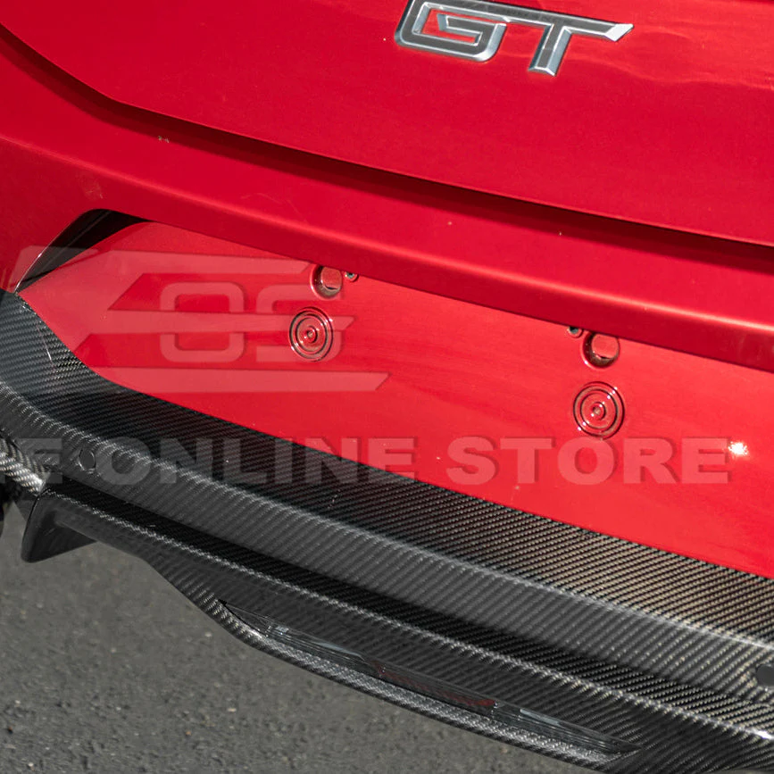 2024+ Ford Mustang GT Style Dry Carbon Fiber Rear Bumper Diffuser - Image 35