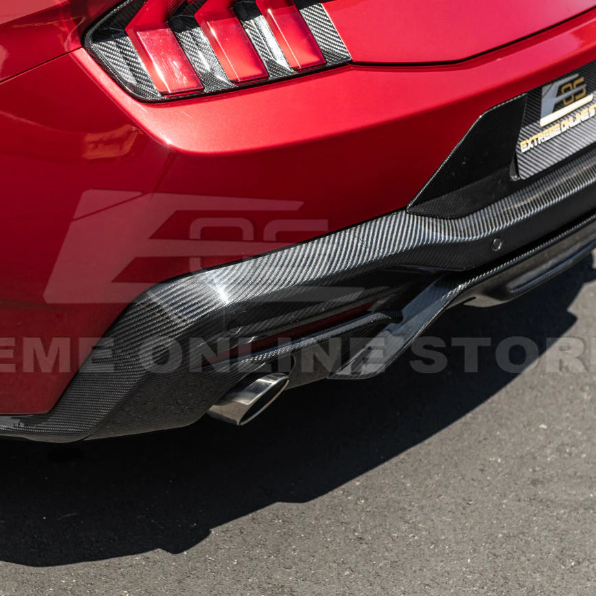 2024+ Ford Mustang GT Style Dry Carbon Fiber Rear Bumper Diffuser - Image 9
