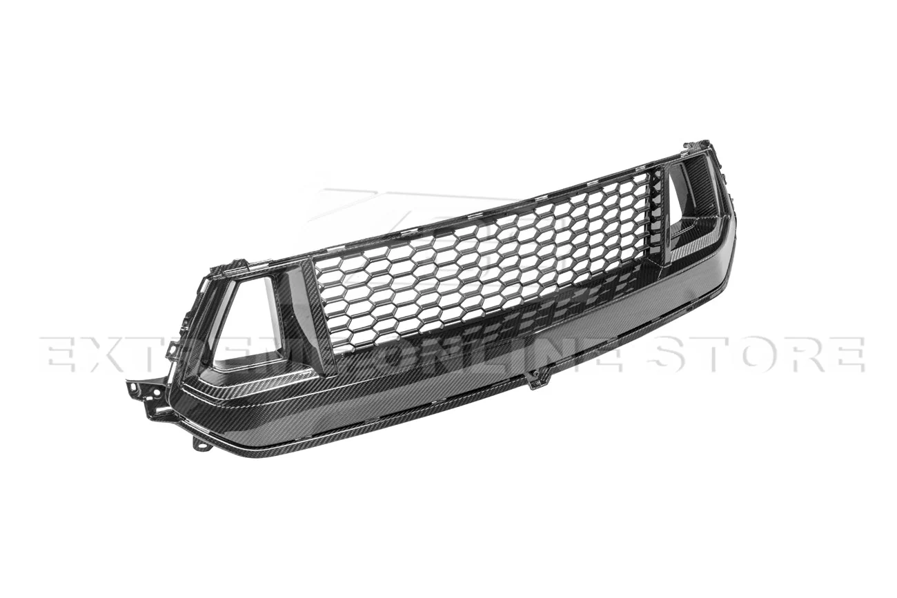 2024+ Ford Mustang DRY CARBON FIBER Front Upper Grille W/ GT Mesh Cover - Image 7