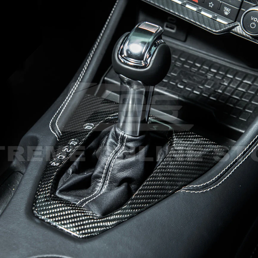 2024-Up Mustang DRY CARBON FIBER Gear Shift Panel Cover - Image 5