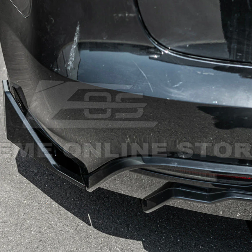 2024-Up Tesla Model 3 Track Style Rear Bumper Diffuser Lip - Image 12