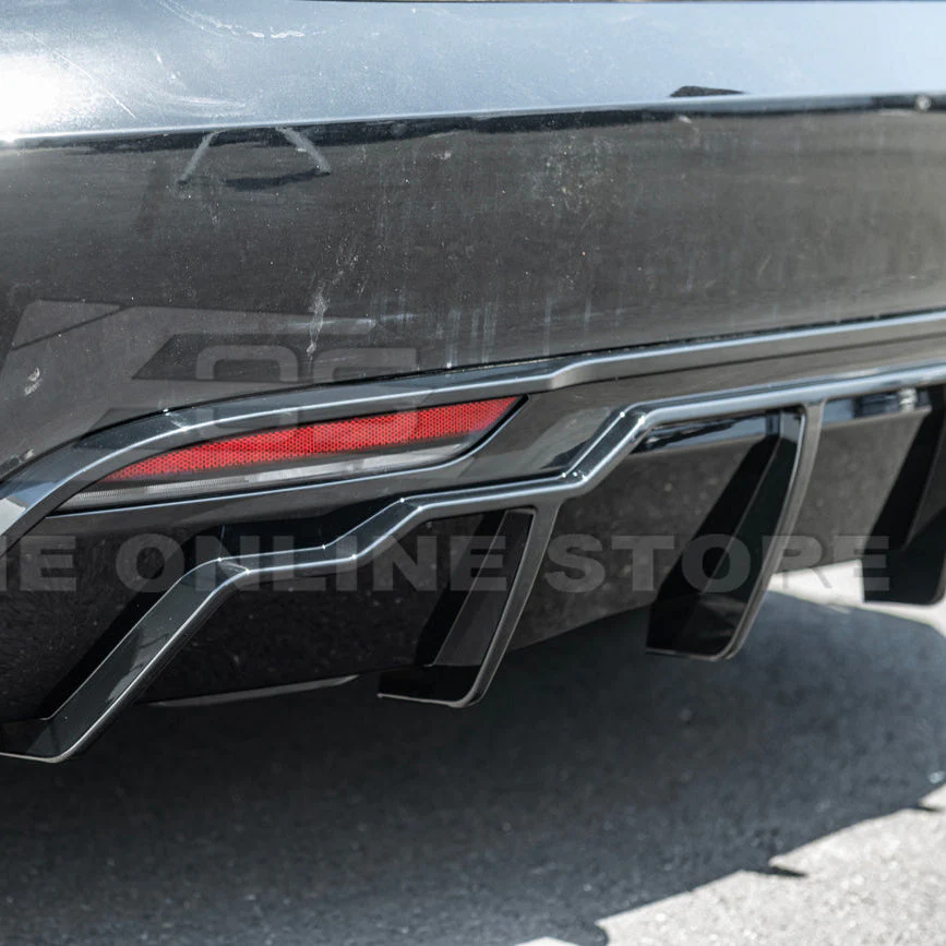 2024-Up Tesla Model 3 Track Style Rear Bumper Diffuser Lip - Image 14