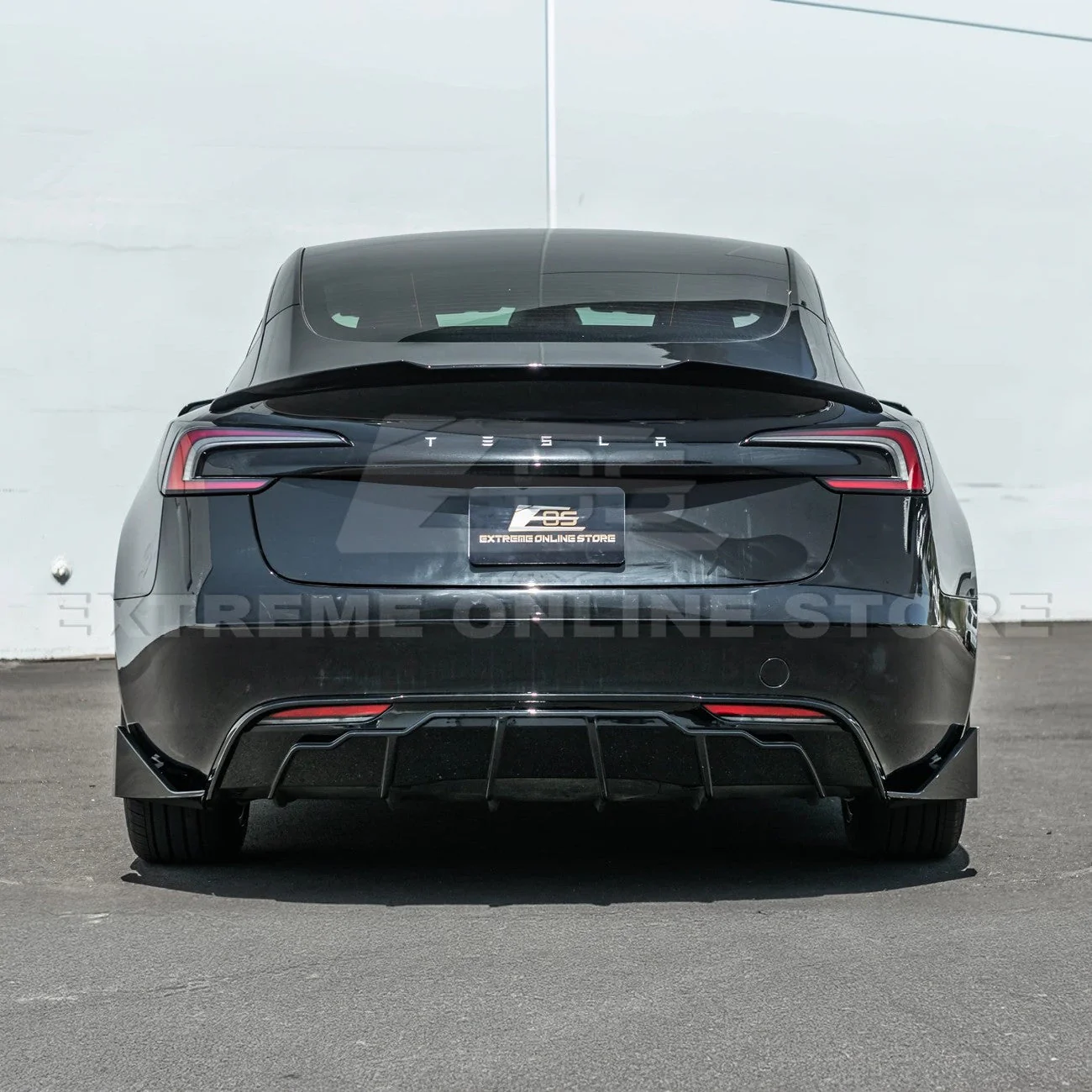 2024-Up Tesla Model 3 Track Style Rear Bumper Diffuser Lip - Image 3