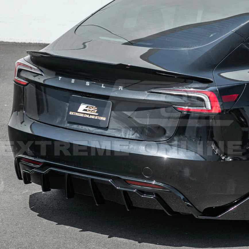 2024-Up Tesla Model 3 Track Style Rear Trunk Wing Spoiler - Image 4