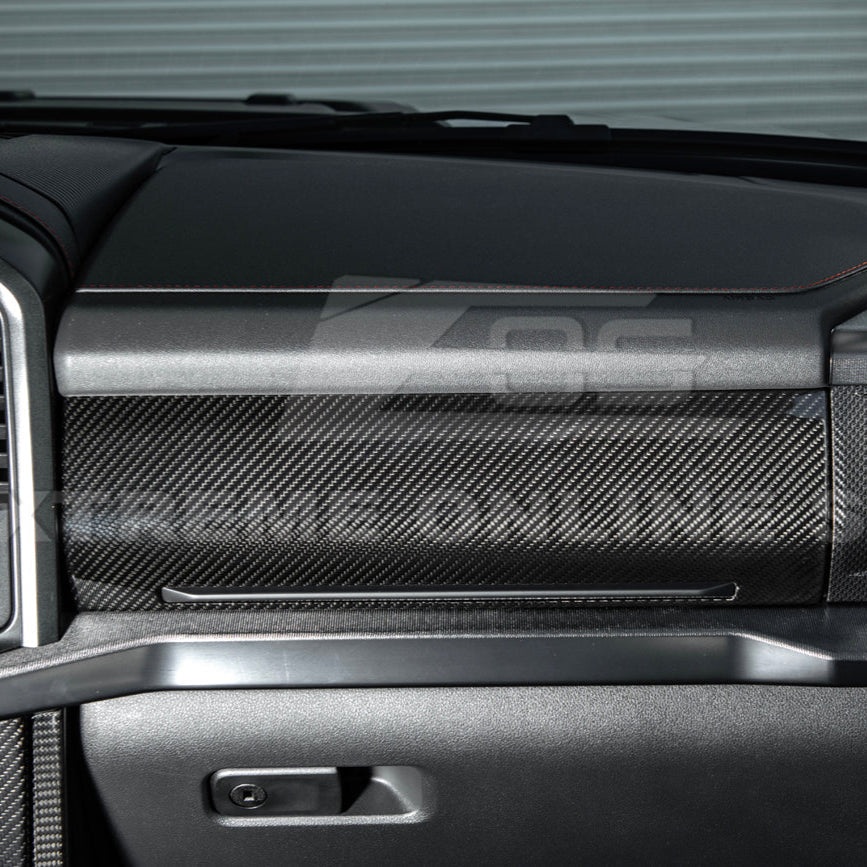 2021-Up Ford F-150 dry carbon fiber Passenger Side Storage Panel Cover - Image 5