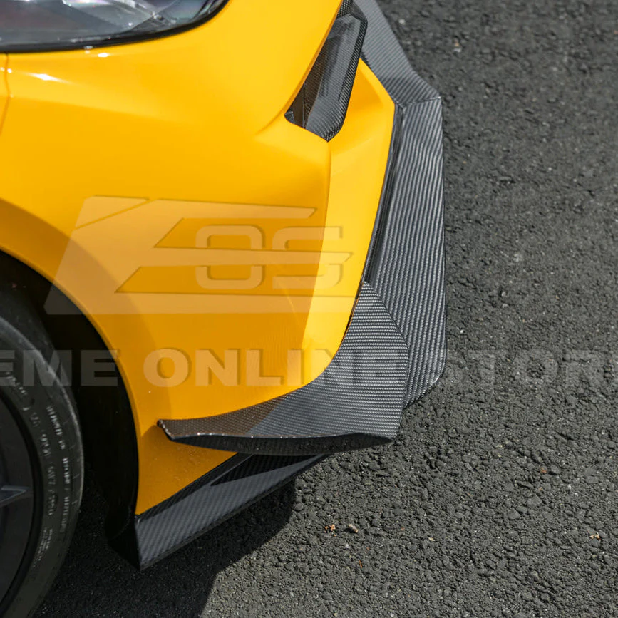 Corvette C8 Z06 / E-Ray DRY CARBON FIBER Front Splitter & Canards [Z07 Extended Package] - Image 11