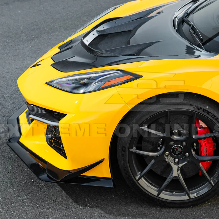 Corvette C8 Z06 / E-Ray DRY CARBON FIBER Front Splitter & Canards [Z07 Extended Package] - Image 36