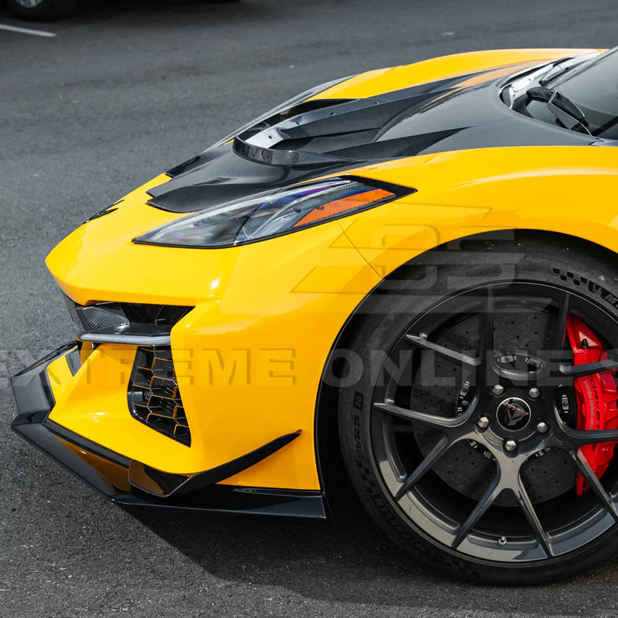Corvette C8 Z06 / E-Ray DRY CARBON FIBER Front Splitter & Canards [Z07 Extended Package] - Image 37