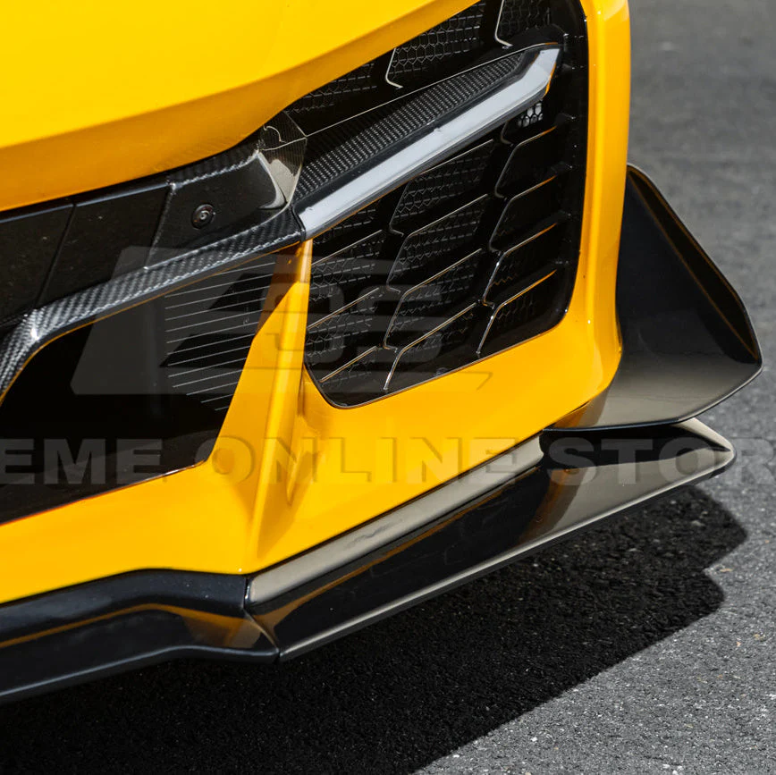 Corvette C8 Z06 / E-Ray DRY CARBON FIBER Front Splitter & Canards [Z07 Extended Package] - Image 39