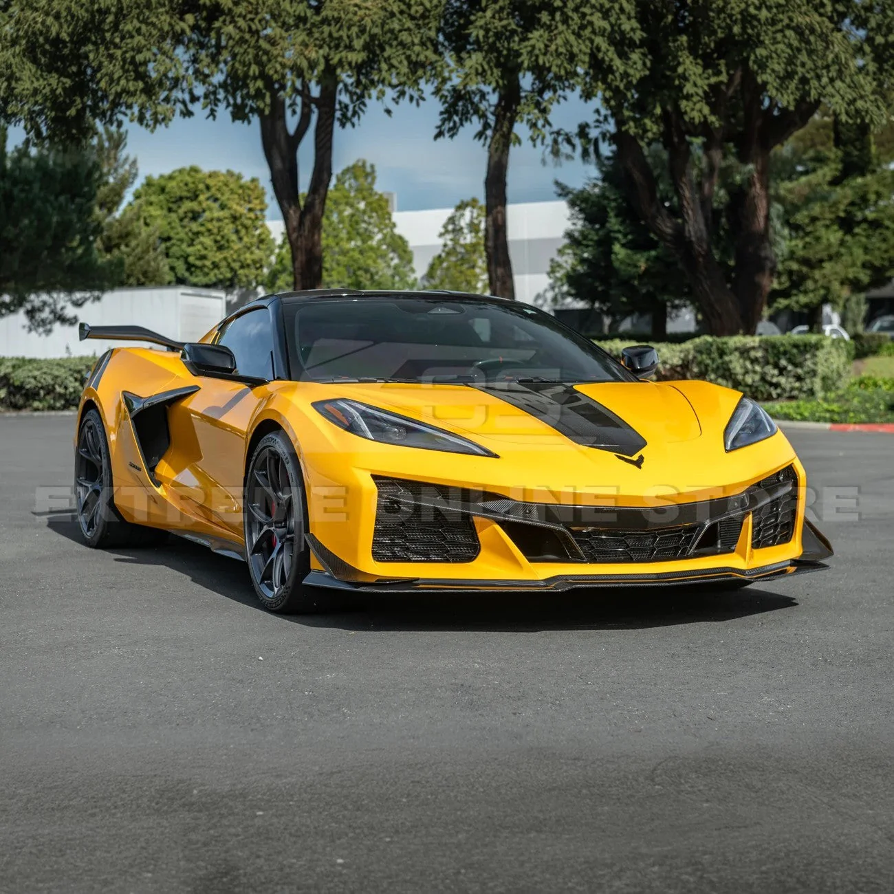 Corvette C8 Z06 / E-Ray DRY CARBON FIBER Front Splitter & Canards [Z07 Extended Package] - Image 4