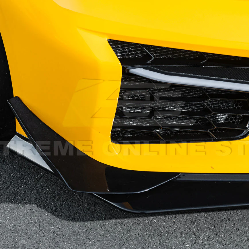 Corvette C8 Z06 / E-Ray DRY CARBON FIBER Front Splitter & Canards [Z07 Extended Package] - Image 43