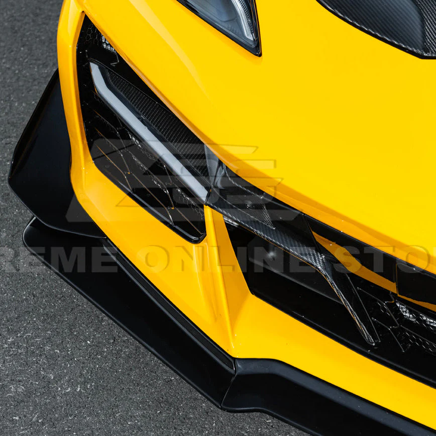 Corvette C8 Z06 / E-Ray DRY CARBON FIBER Front Splitter & Canards [Z07 Extended Package] - Image 44