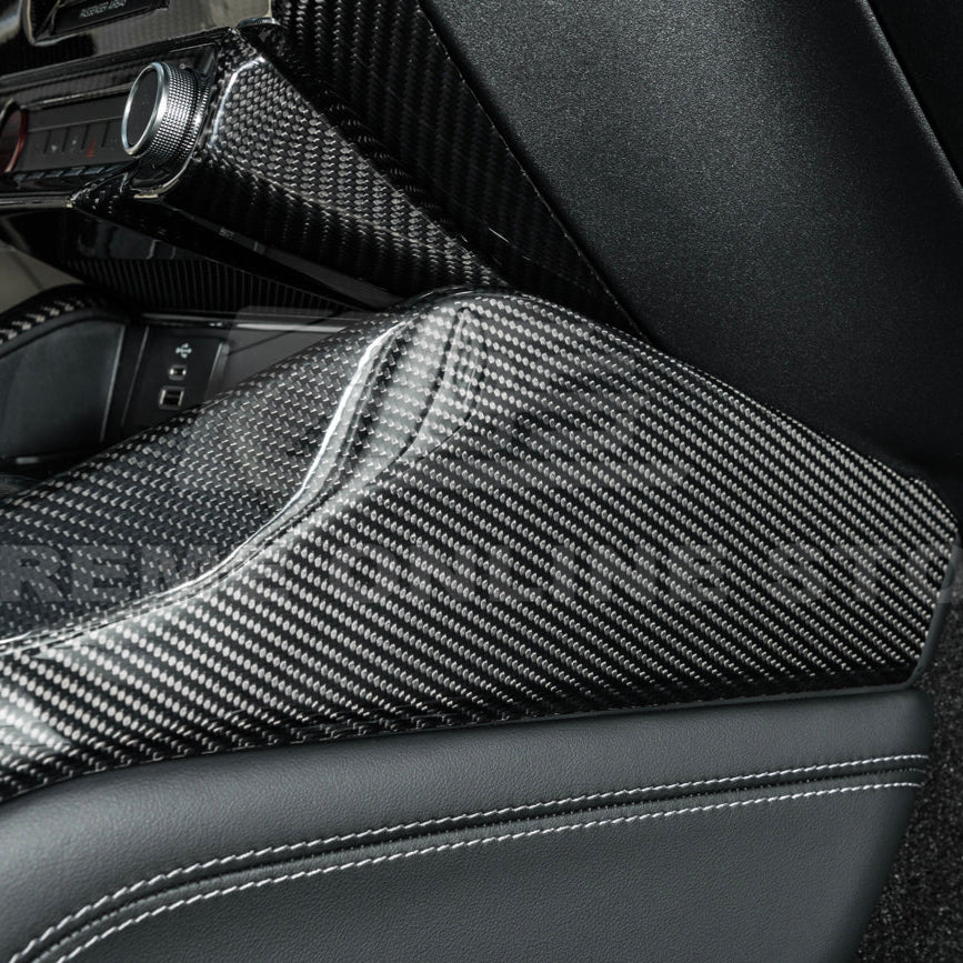 2024-Up Ford Mustang DRY CARBON FIBER All Inclusive Center Console Cover - Image 11