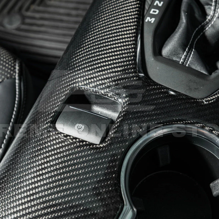 2024-Up Ford Mustang DRY CARBON FIBER All Inclusive Center Console Cover - Image 12