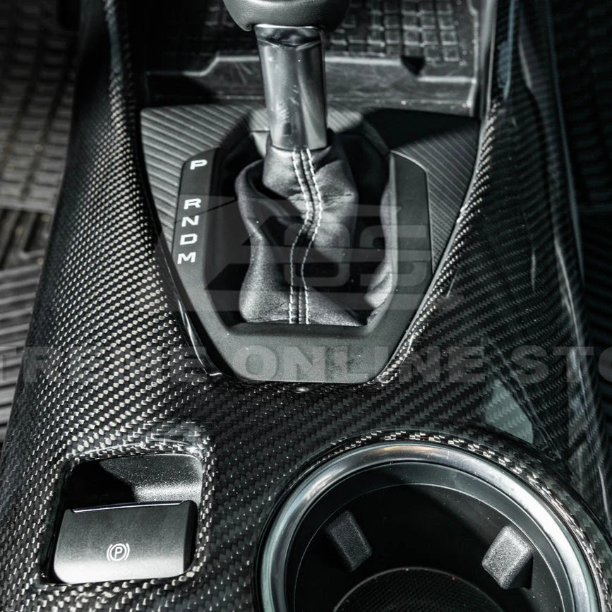 2024-Up Ford Mustang DRY CARBON FIBER All Inclusive Center Console Cover - Image 13