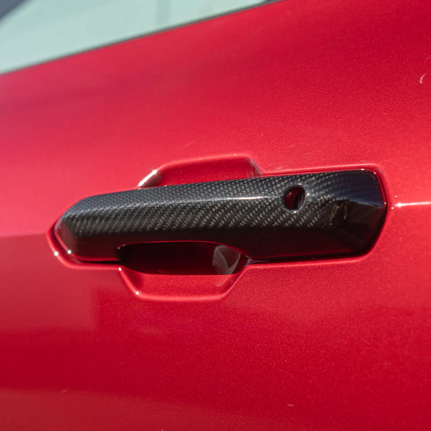 2024-Up Ford Mustang DRY CARBON FIBER Door Handle Cover - Image 2