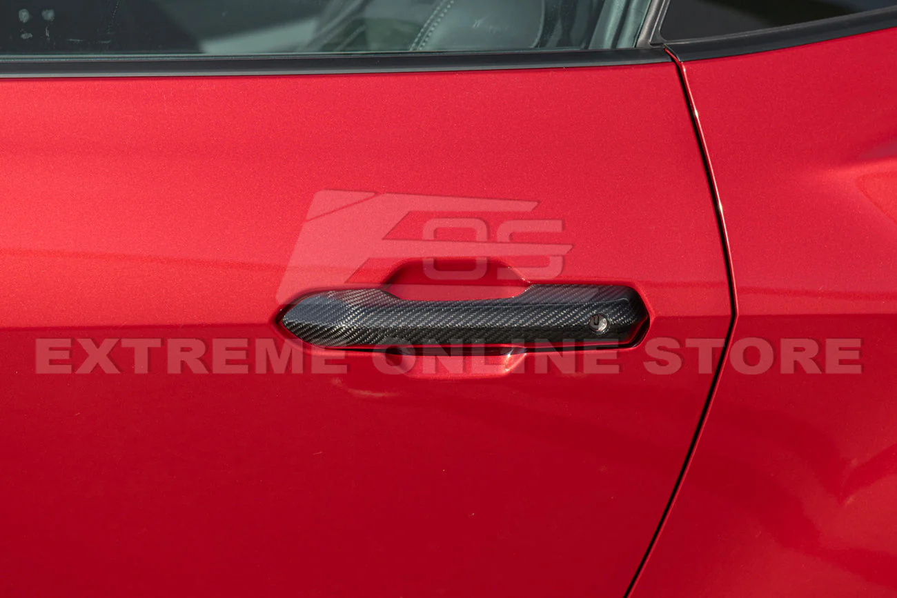 2024-Up Ford Mustang DRY CARBON FIBER Door Handle Cover - Image 7