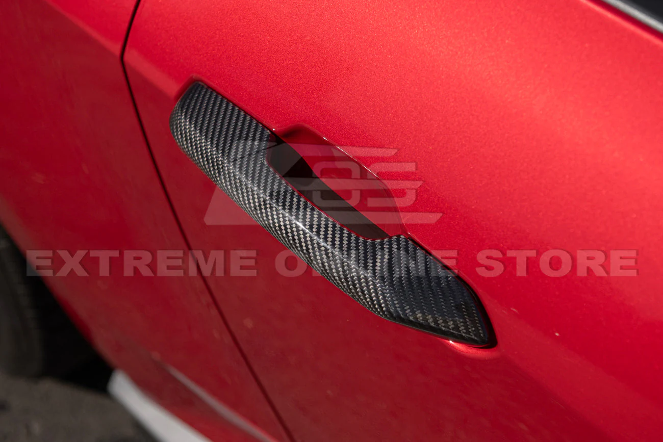 2024-Up Ford Mustang DRY CARBON FIBER Door Handle Cover - Image 8