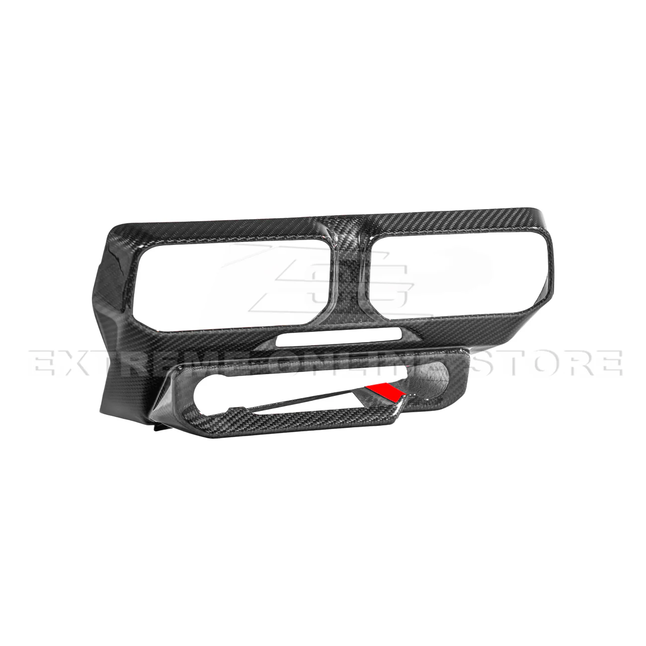 2024-Up Ford Mustang Single Screen Interior DRY CONBON FIBER Center Console Cover - Image 12