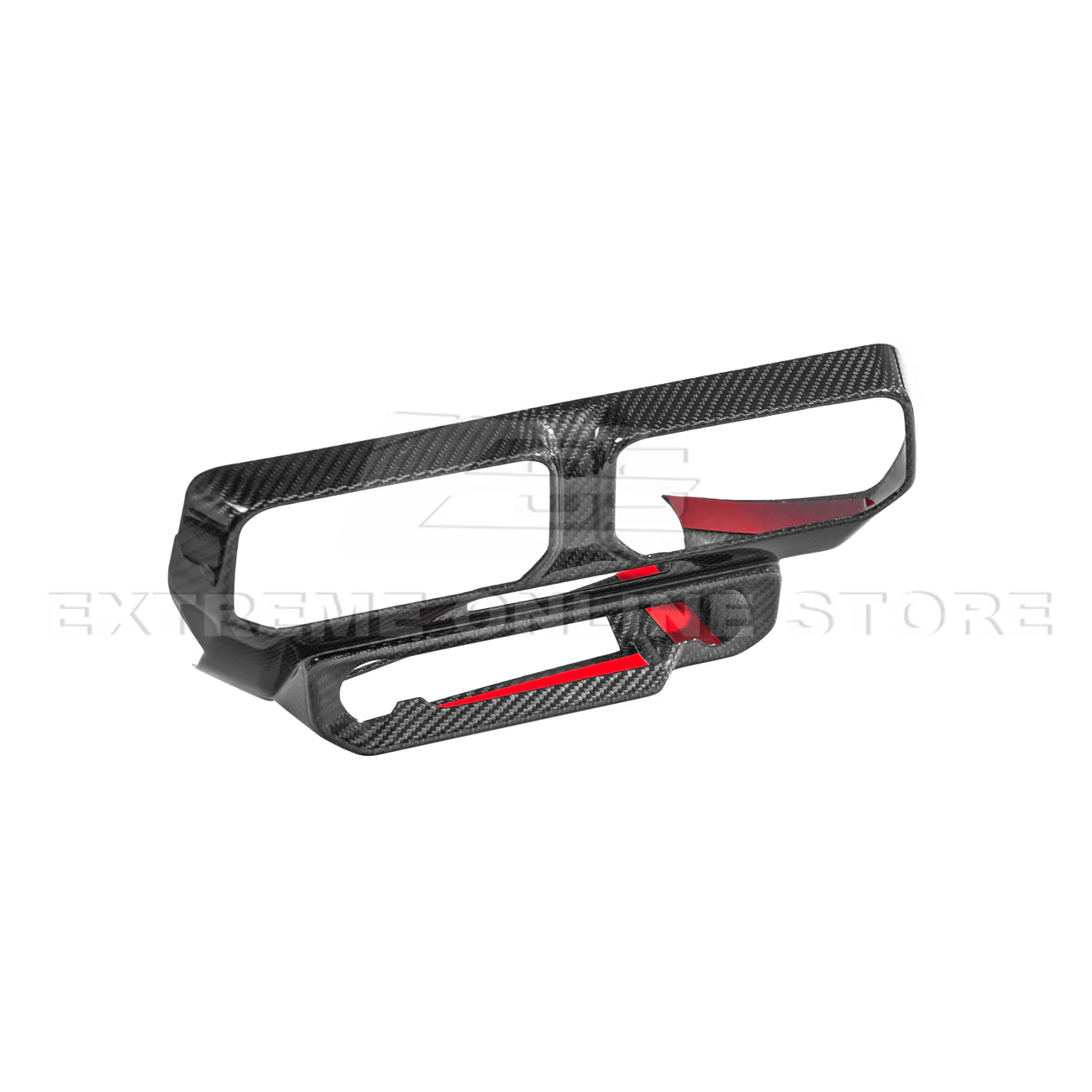 2024-Up Ford Mustang Single Screen Interior DRY CONBON FIBER Center Console Cover - Image 14
