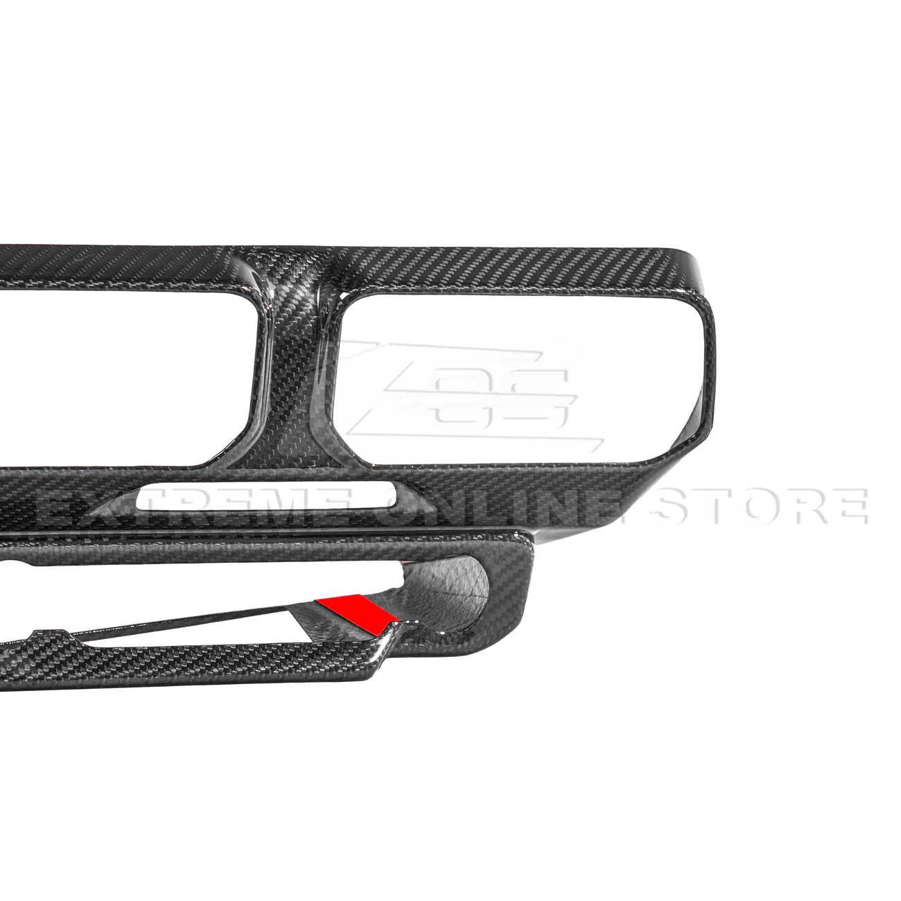 2024-Up Ford Mustang Single Screen Interior DRY CONBON FIBER Center Console Cover - Image 16