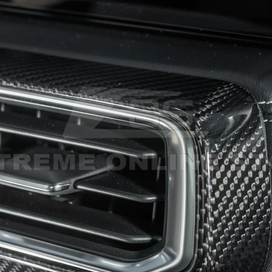 2024-Up Ford Mustang Single Screen Interior DRY CONBON FIBER Center Console Cover - Image 8