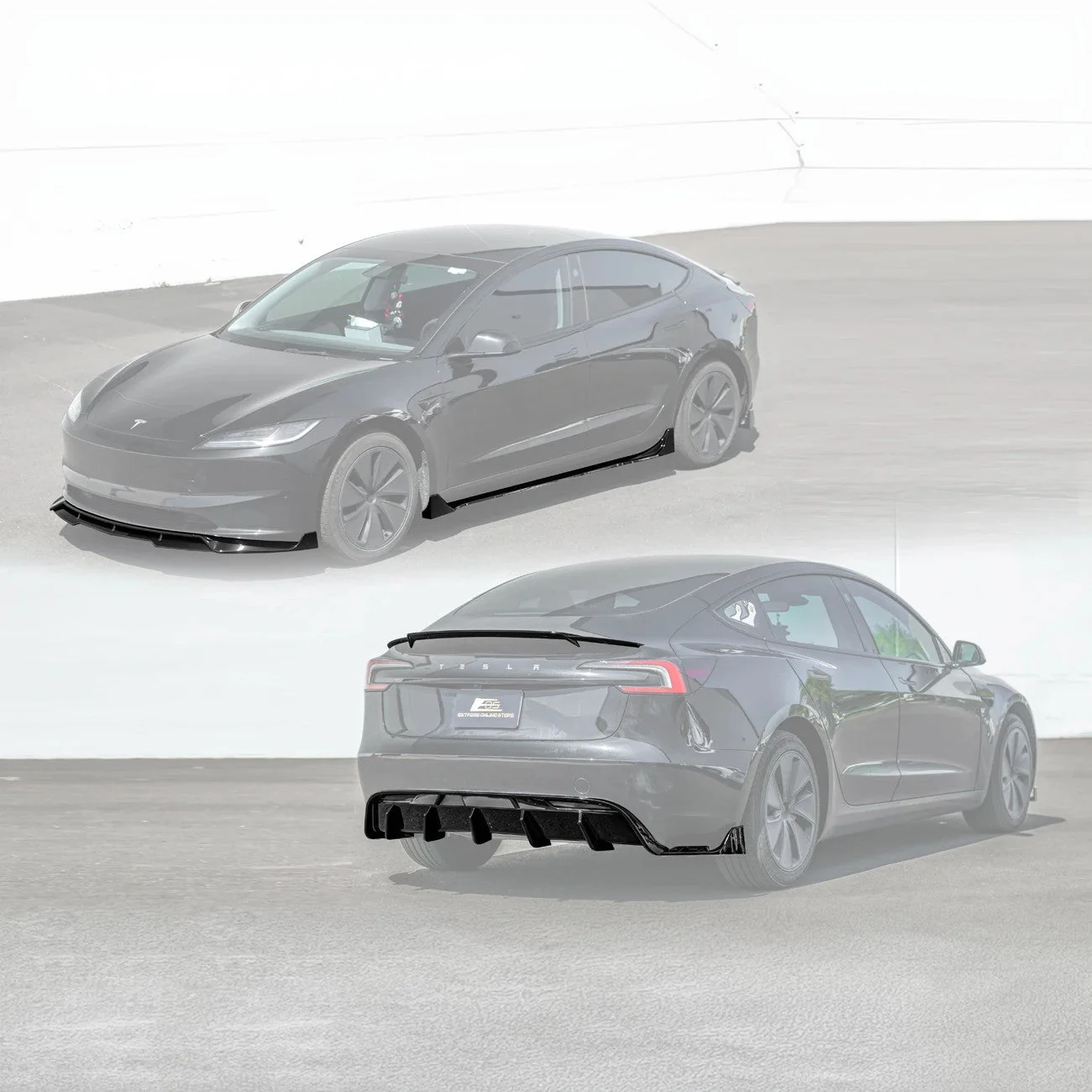 2024-Up Tesla Model 3 Highland Performance Body Kit - Image 2