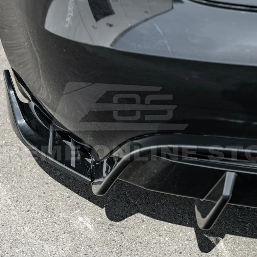 2024-Up Tesla Model 3 Performance Style Rear Bumper Diffuser Lip - Image 12
