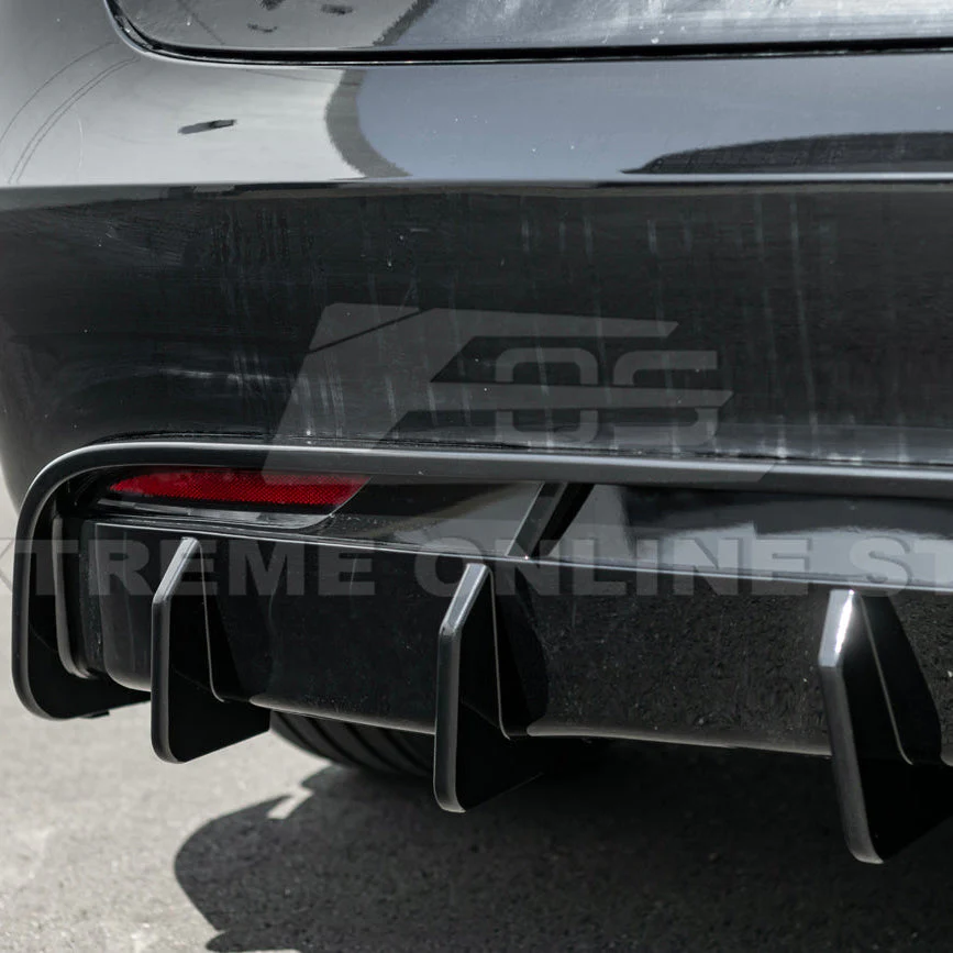 2024-Up Tesla Model 3 Performance Style Rear Bumper Diffuser Lip - Image 16