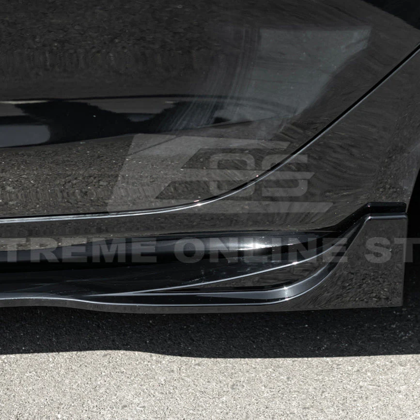 2024-Up Tesla Model 3 Performance Style Side Skirts Rocker Panel Pair - Image 8