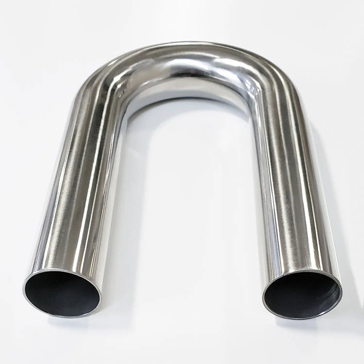 3.000" 16ga 180° Mandrel Bend - (4.500" CLR / 6.000" Legs) - Polished OD - 304 Stainless - Image 2