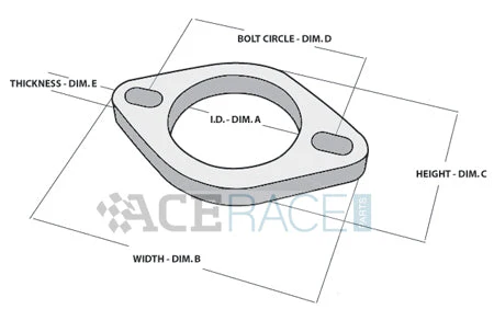 3.000" ID 2-Bolt Exhaust Flange CP2 Titanium - Image 2