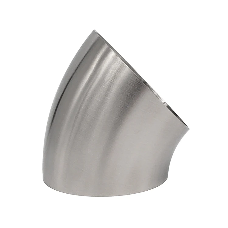 3.500" 14ga Tight Radius 45° Mandrel Bend - (4.000" CLR) - Brushed Finish - 304 Stainless