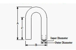 3.500" OD 14ga 180° Mandrel Bend - Polished OD - 6061 Aluminum - (5.250" CLR / 4.000" Legs) - Image 3