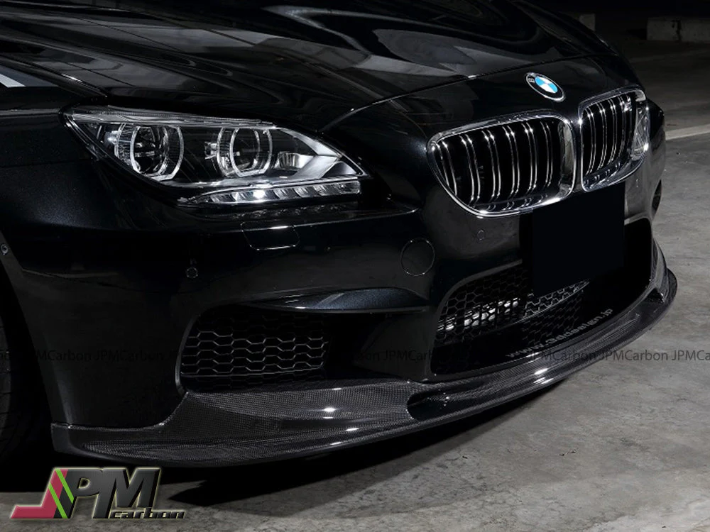 3D Style Carbon Fiber Front Bumper Add-on Lip Fits For 2012-2018 BMW F06 F12 F13 M6 Only - Image 2