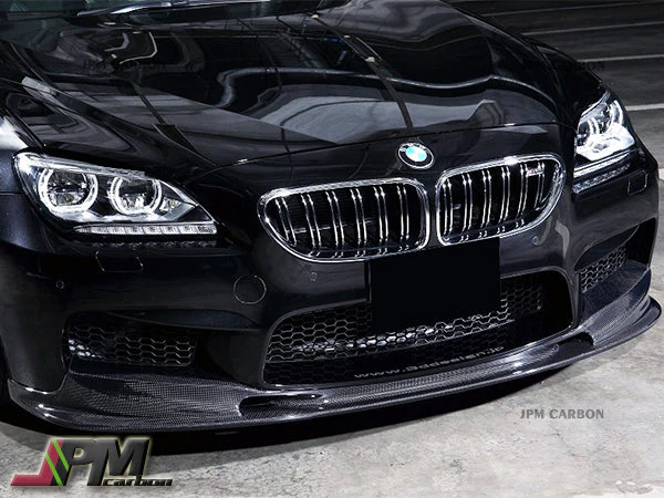 3D Style Carbon Fiber Front Bumper Add-on Lip Fits For 2012-2018 BMW F06 F12 F13 M6 Only - Image 5
