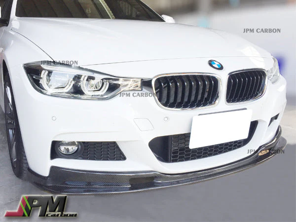 3D Style Carbon Fiber Front Bumper Add-on Lip Fits For 2012-2018 BMW F30 F31 with M-Sport Package Only - Image 3