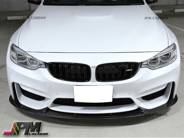 3D Style Carbon Fiber Front Bumper Add-on Lip Fits For 2015-2020 BMW F80 M3 / F82 M4 Only - Image 4
