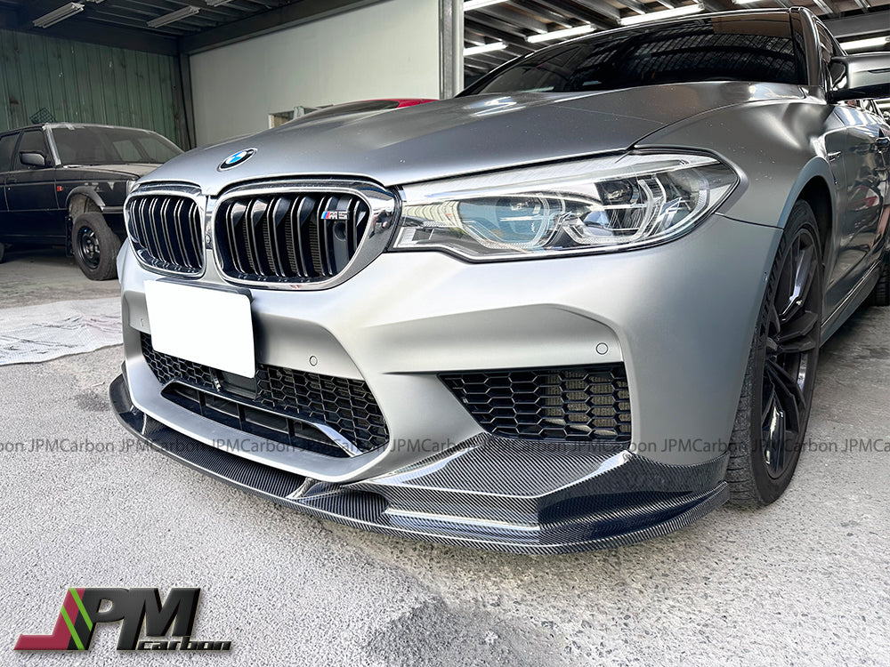 3D Style Carbon Fiber Front Bumper Add-on Lip Fits For 2018-2020 BMW F90 M5 Only - Image 2