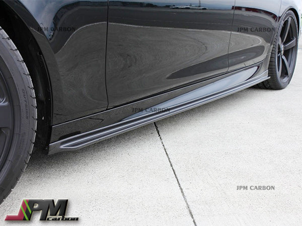 3D Style Carbon Fiber Side Skirt Add-on Lips Fits For 2011-2016 BMW F10 M5 Only - Image 2