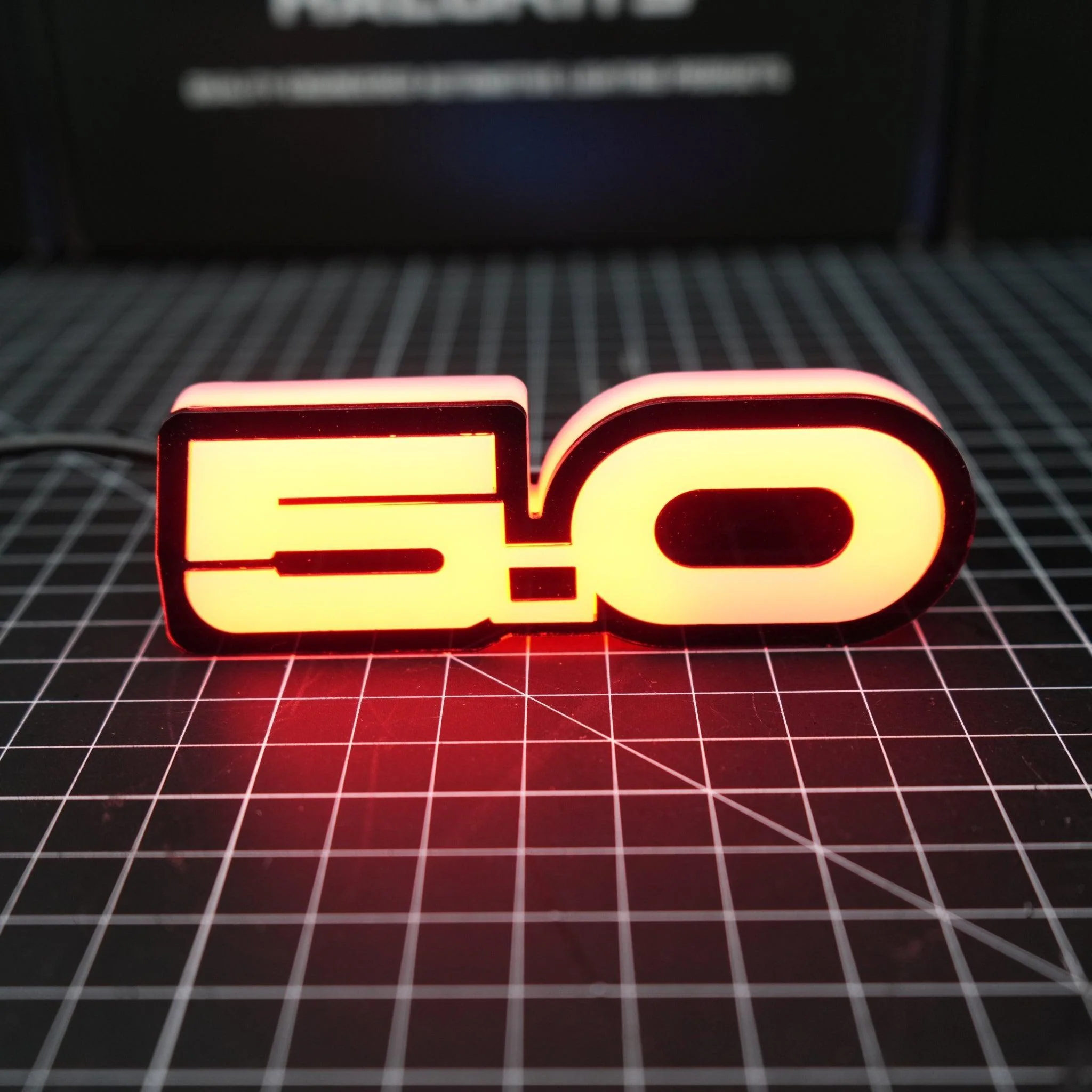 5.0 LED Emblem Badge: Ford Mustang (Multicolor Flow) - Image 2