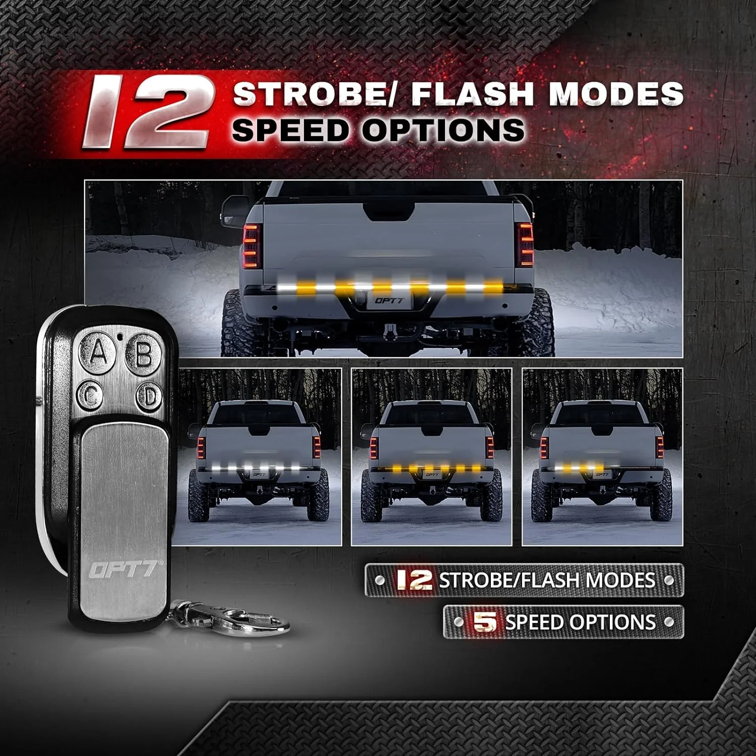 60-Inch Double Row LED Tailgate Warning Light Bar - Image 4
