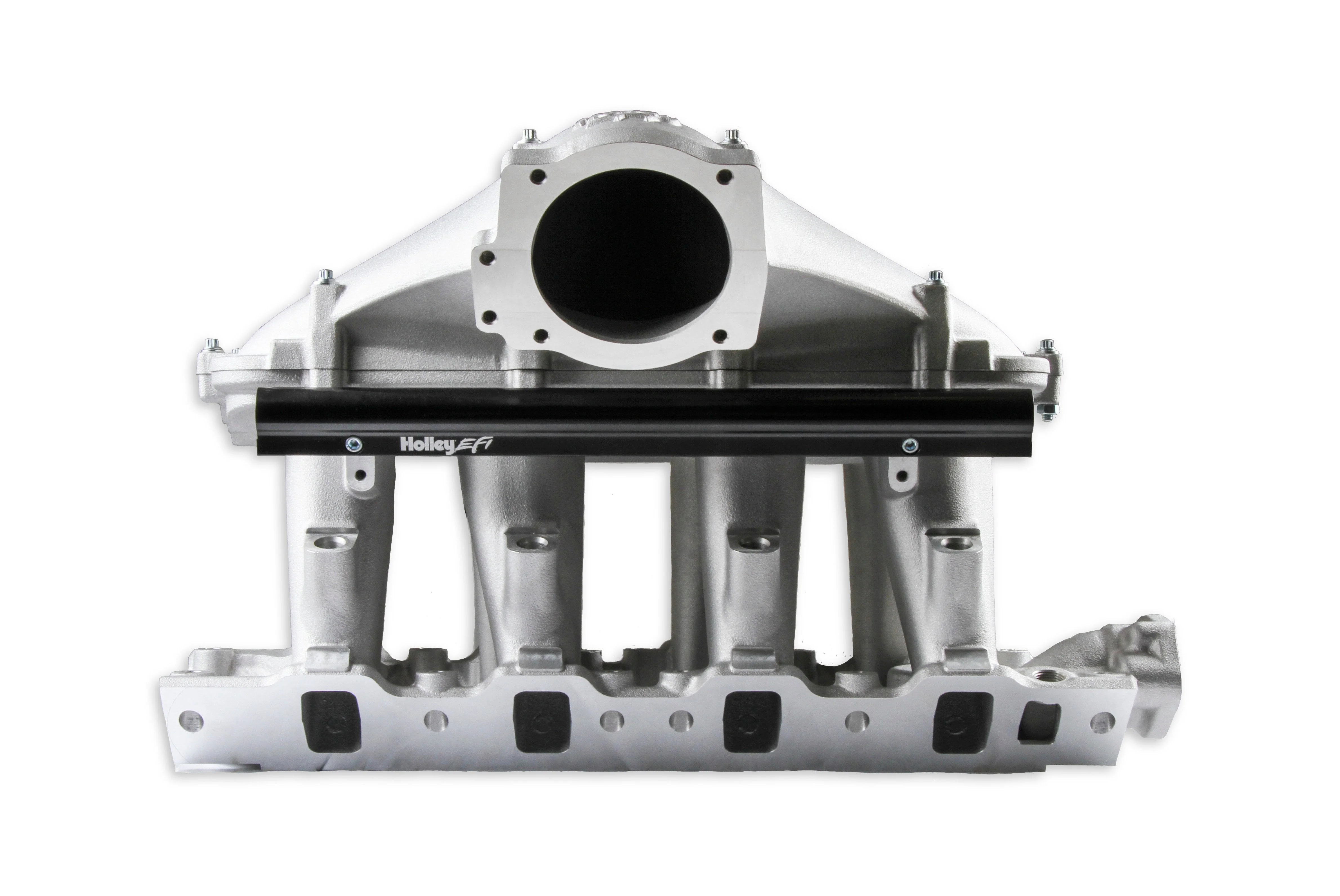 8.2" SBF Ford Hi-Ram Intake Manifold with 105mm 1986-95 Ford 5.0 Throttle Body Flange Side Mount Top. - Image 4