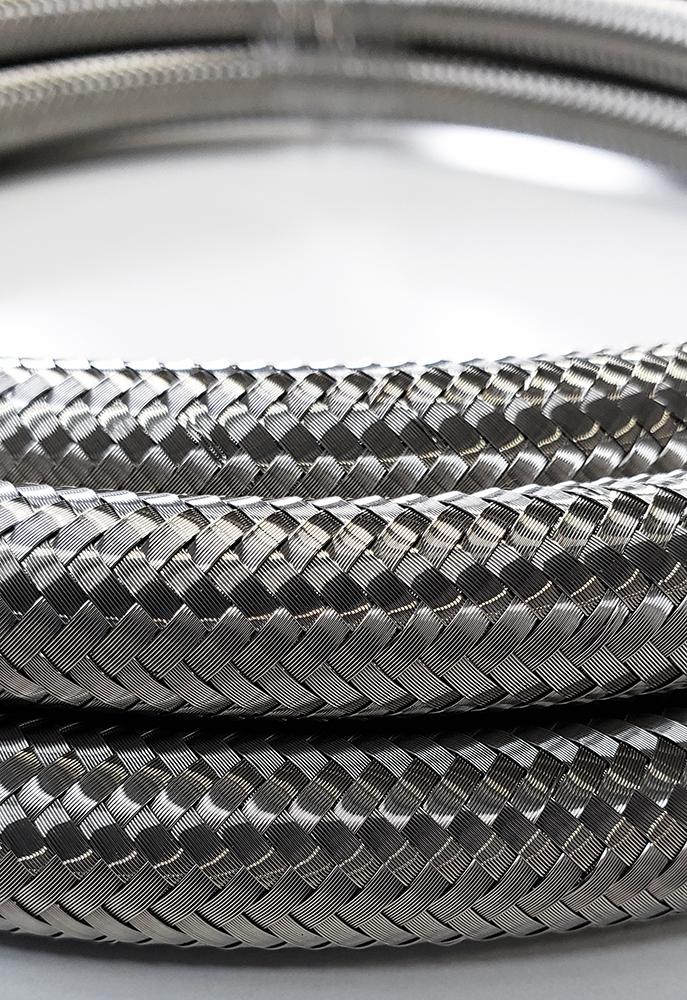 -8AN Stainless Steel Braided Flex Hose with Reinforced Rubber Liner - 10 Foot Length - Image 2
